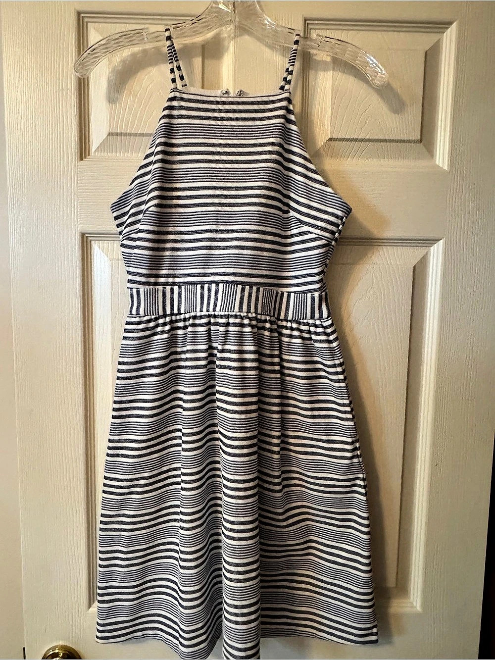 Banana Republic Striped Midi Dress in Blue & White Size 0 Petite NWT